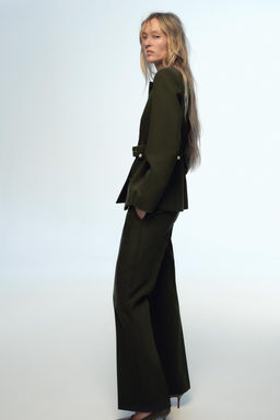 BLAZER WITH WIDE BELT - Zara фото 3
