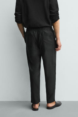 PANTAL?N RELAXED FIT 100% LINO / Negro - Zara фото 11