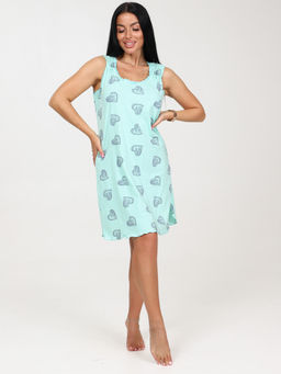 438 ЖЕНСКАЯ СОРОЧКА (Ментол/сердца)