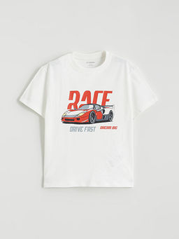 Araba Bask?l? Erkek ?ocuk Ti??rt