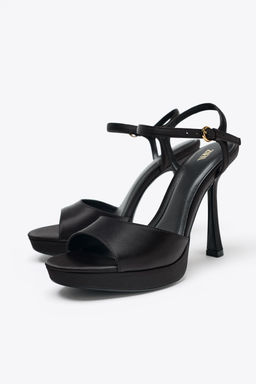SATIN-EFFECT HEELED SANDALS - Zara фото 12
