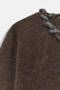 CARDIGAN WITH INTERWOVEN TRIMS - Zara фото 8