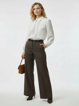 Блузка с кружевом OD-808-5 белый