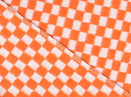 Одеяло байковое ОБ-200/1 100*140 "Клетка" цв. оранжевый (Шуя)