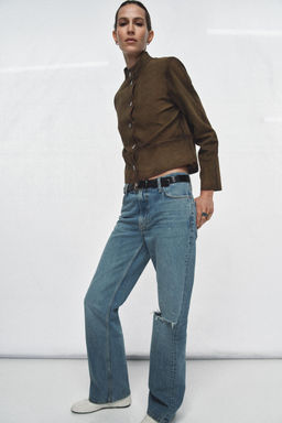 100% LEATHER JACKET ZW COLLECTION LIMITED EDITION - Zara фото 2