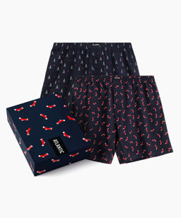 ATLANTIC 2GMB-010 Трусы боксеры Socks - набор 2 шт. темно-синий