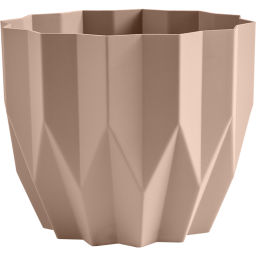 Цена за 2 шт. Кашпо для цветов пластиковое 0,8л d-13см "Геометрия" Фраппе