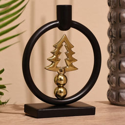 Подсвечник новогодний «Ёлочка», 18 см, металл