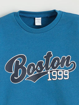 Yaz? Bask?l? Erkek ?ocuk Sweatshirt