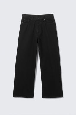 Vaqueros unisex de tiro medio y pernera baggy holgada Astro - H&m фото 10