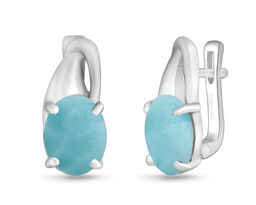 Серьги, ларимар, Восторг