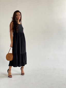 Martichelli Сарафан длинный чёрный  фото 2