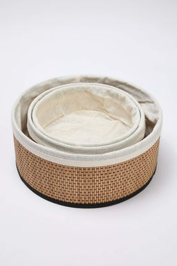Bambu Has?r 3lu Yuvarlak Organizer Sepet TPHAW26TBK00059