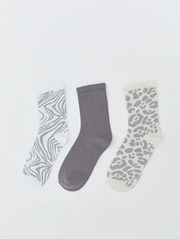 Desenli Kad?n Soket ?orap 3l?