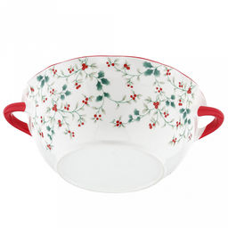 Илекс Салатник фарфоровый 1,4л, 24,5х20,2х8,6см, фигурный, с ручками, с деколью, отводка, в коробке (Китай) - Домашняя мода фото 5