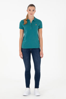Женская темно-зеленая футболка Неожиданная скидка в корзине - U.s. polo assn фото 11