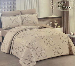 Одеяло стеганное с простыней на резинке и наволочками 2шт Koloco 192-1 192-1/06