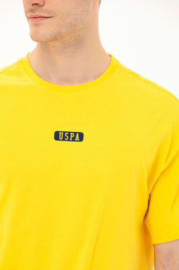 Erkek Koyu Sar_ Oversize Bisiklet Yaka Ti__rt