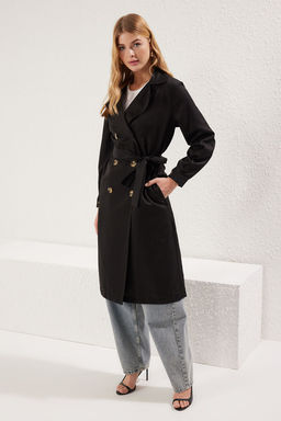 Trendyolmilla Bej Kusakl? Su Itici Uzun Trenckot TWOAW24TR00003  фото 2