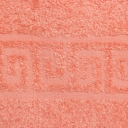 Полотенце махровое с бордюром 50х90 см, персиковый, хлопок 100%, 430г/м2