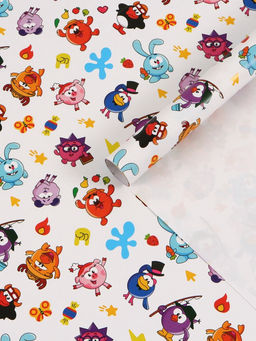 Цена за 10 шт. Бумага глянцевая «Смешарики», 70 × 100 см