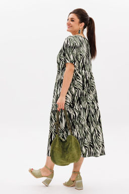 Платье ANELLI 1408 зеленая тень  фото 4