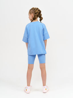 950Д Костюм с велосипедками "Голубой"