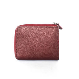 Портмоне женское Croco-ПР-931 натуральная кожа 1 отд, 4 карм, бордо металлик (235) 260597  фото 2