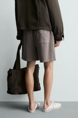 BERMUDA JOGGER B?SICA LAVADA / Gris - Zara фото 3