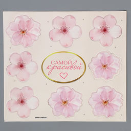 Топпер Цветочки, картон на подложке, с проволокой - Страна карнавалия фото 2