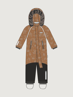 Комбинезон 8з0726 кэмел/черный