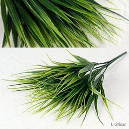 Лист искусственный Осока 30 см / AB45 /уп 2/240/1200/ 7 веток,14 листьев - Галеонтрейд фото 2