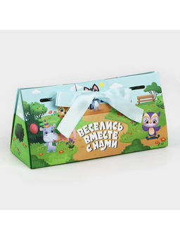 Цена за 5 шт. Коробка подарочная «Зверята», 20×9.5×7.5 см