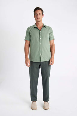 Relax Fit Rahat Kesim Yazl?k Duz Paca Keten Pantolon - Defacto фото 3