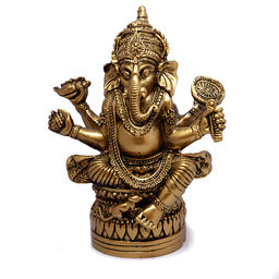 Фигурка Фен Шуй Ганеш в лотосе 12cм дарует просветление, процветание и защиту