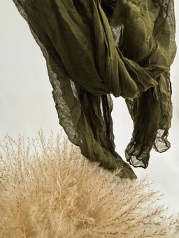 Палантин 180*85см однотонный 33-0001 хаки