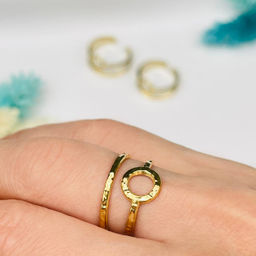 Кольцо регулируемое из хирургической стали 17-18р.