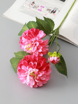 Цветы искусственные "Хризантема Бранхил черри" d-9 см 49 см, тёмно-розовый