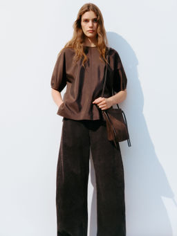 Pantalones de pana con pernera de barril - H&m фото 7