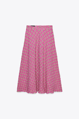 PRINTED MIDI SKIRT - Zara фото 6