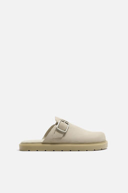LEATHER BUCKLE CLOGS - Zara фото 2
