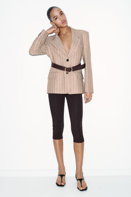 HERRINGBONE BLAZER WITH BELT - Zara фото 10