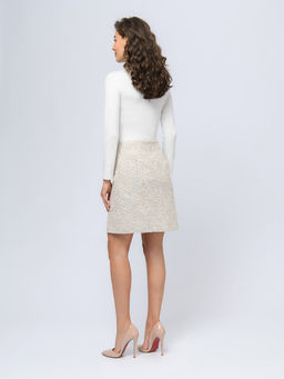 Юбка бежевого цвета длины мини - 1001dress фото 3