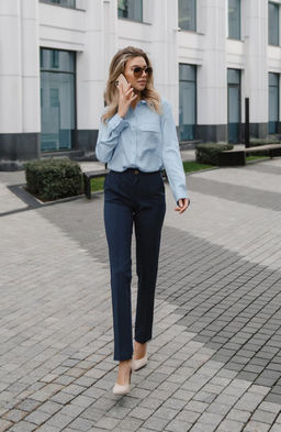 Блузка голубой - Donna saggia фото 4