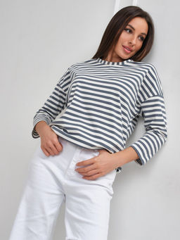 Лонгслив Николь Хлопок 95%, лайкра 5% тельняшка