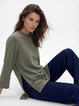 Dik Yaka Kad?n Sweatshirt Tunik
