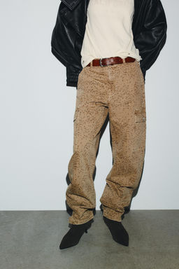 TRF ANIMAL PRINT BAGGY BALLOON JEANS - Zara фото 2