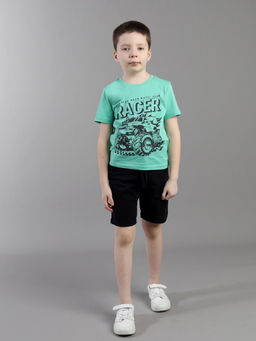 CRB wear / CSKB 90289-37-431 Комплект для мальчика (футболка, шорты),зеленый/Ex.Cherubino  фото 2