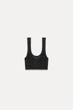 SEAMLESS MESH BRALETTE WITH METALLIC THREAD - Zara фото 2