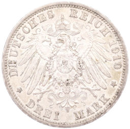 Монета 3 марки 1910 года A Германия (Пруссия)